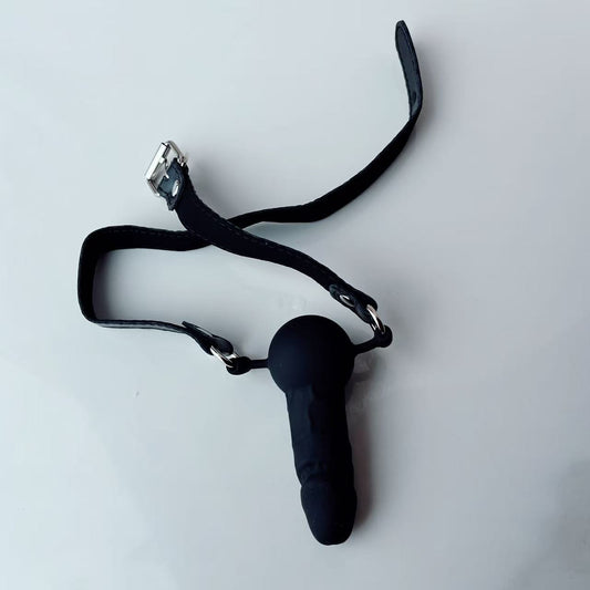 Silicone dildo gag
