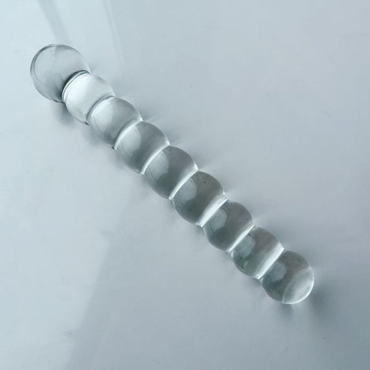 Glass bead anal plug